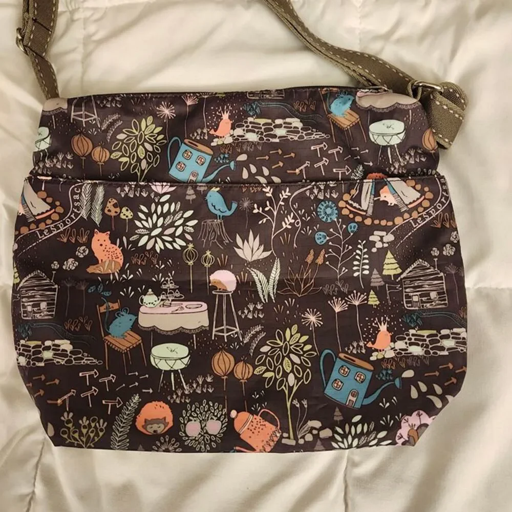 Lesportsac THISTLE CLEO Purse Bag CUTE Fox Deer Mouse Fox Hedgehog Kawaii LSS